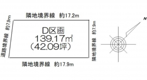 岡崎市中島東町、土地の間取り画像です