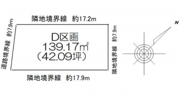 岡崎市中島東町、土地の間取り画像です