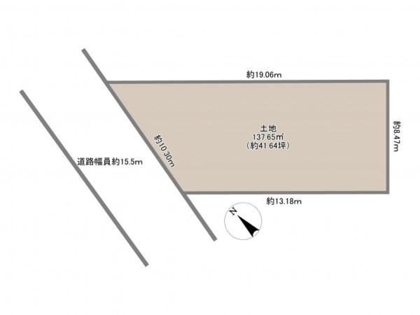 岡崎市福岡町、土地の間取り画像です