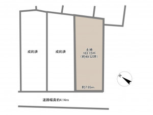 岡崎市中島町、土地の間取り画像です