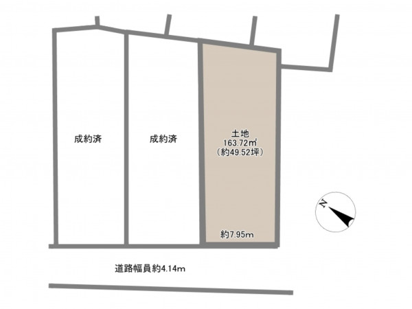 岡崎市中島町、土地の間取り画像です
