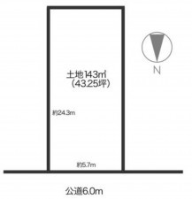 岡崎市竜美北、土地の間取り画像です