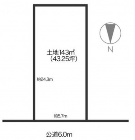 岡崎市竜美北、土地の間取り画像です