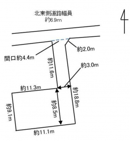 岡崎市柱町、土地の間取り画像です