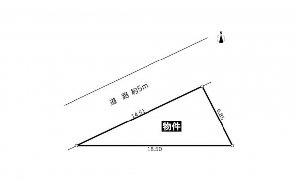 岡崎市竜泉寺町、土地の間取り画像です