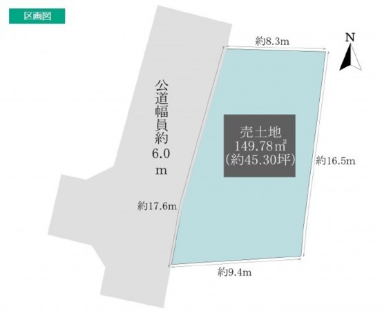 岡崎市戸崎町、土地の間取り画像です