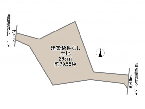 岡崎市美合町、土地の間取り画像です
