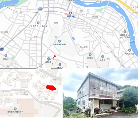 岡崎市明大寺町、土地の画像です