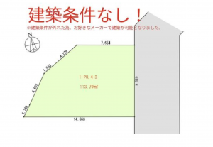 岡崎市蓑川町、土地の間取り画像です