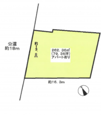 岡崎市天白町、土地の間取り画像です