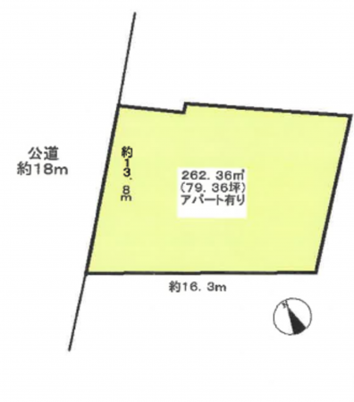 岡崎市天白町、土地の間取り画像です