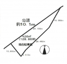 岡崎市天白町、土地の間取り画像です