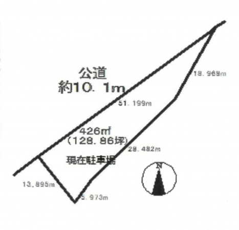 岡崎市天白町、土地の間取り画像です