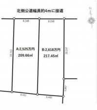 岡崎市明大寺町、土地の間取り画像です