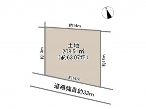 岡崎市六名、土地の間取り画像です