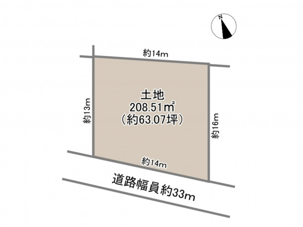 岡崎市六名、土地の間取り画像です