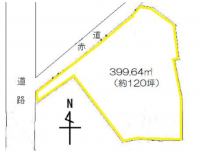 岡崎市本宿町、土地の間取り画像です
