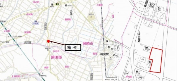 岡崎市福岡町、土地の画像です