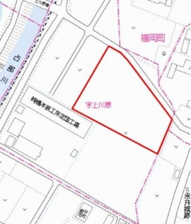 岡崎市定国町、土地の画像です