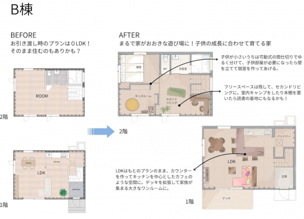 岡崎市上地町、中古一戸建ての間取り画像です