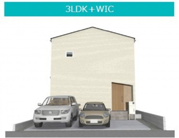 岡崎市若松町、新築一戸建ての外観画像です