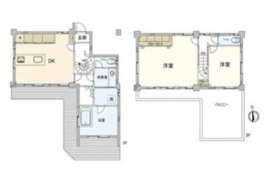 岡崎市明大寺町、中古一戸建ての間取り画像です