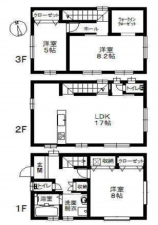 岡崎市大平町、中古一戸建ての間取り画像です