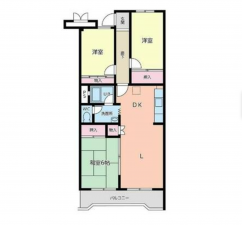 岡崎市明大寺町、中古マンションの間取り画像です