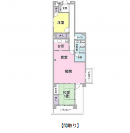 岡崎市江口、中古マンションの間取り画像です