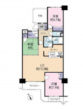 岡崎市大西町、中古マンションの間取り画像です