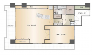 岡崎市戸崎町、中古マンションの間取り画像です