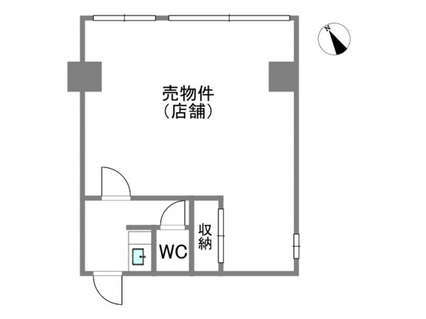 岡崎市材木町、収益物件/店舗の間取り画像です