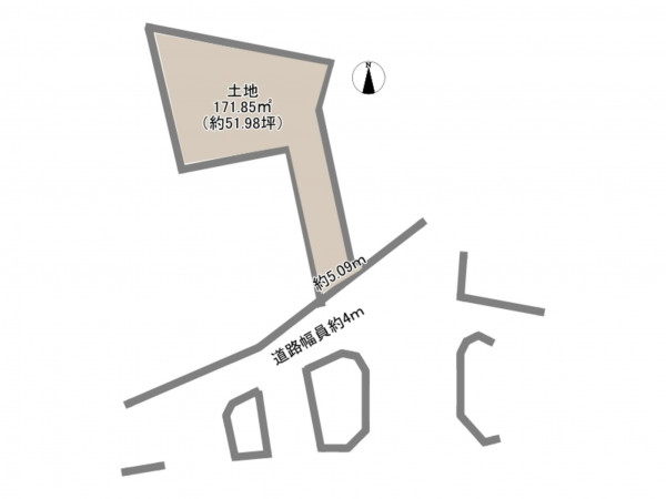 額田郡幸田町、土地の間取り画像です