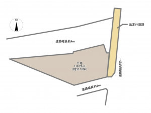 額田郡幸田町、土地の間取り画像です