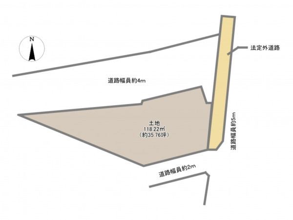 額田郡幸田町、土地の間取り画像です