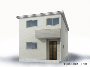 額田郡幸田町、新築一戸建ての完成予想図（外観）画像です