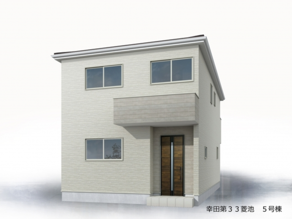 額田郡幸田町、新築一戸建ての完成予想図（外観）画像です
