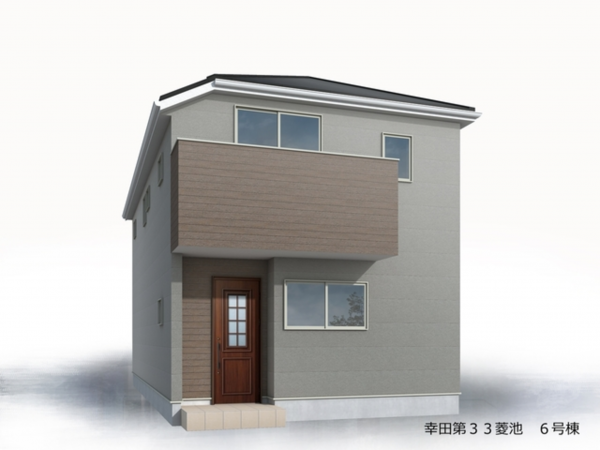 額田郡幸田町、新築一戸建ての完成予想図（外観）画像です