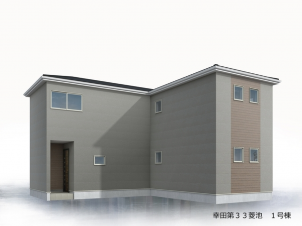 額田郡幸田町、新築一戸建ての完成予想図（外観）画像です