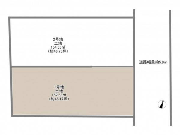 岡崎市竜美台、土地の間取り画像です