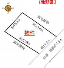 岡崎市明大寺町、土地の間取り画像です
