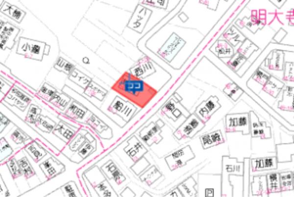 岡崎市明大寺町、土地の画像です
