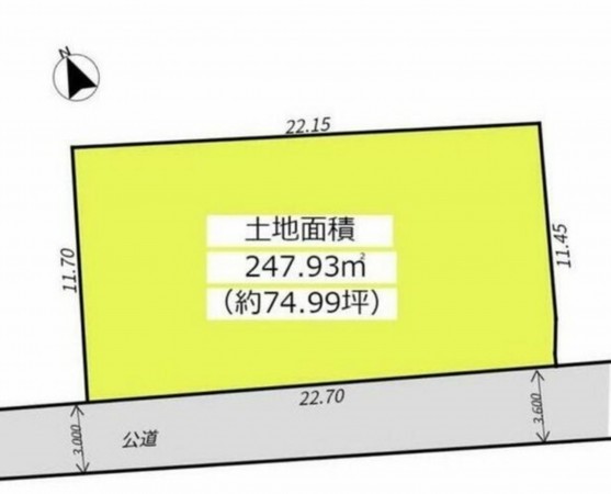 額田郡幸田町大字菱池、土地の間取り画像です