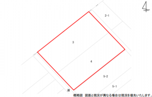 岡崎市土井町、土地の間取り画像です