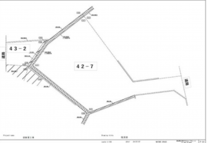 岡崎市美合町、土地の間取り画像です