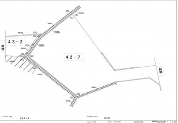 岡崎市美合町、土地の間取り画像です