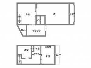岡崎市戸崎町、中古一戸建ての間取り画像です