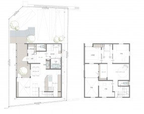 岡崎市庄司田、新築一戸建ての間取り画像です