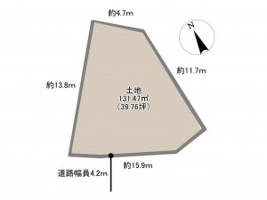岡崎市上地町、土地の間取り画像です