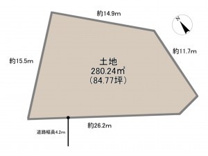 岡崎市上地町、土地の間取り画像です